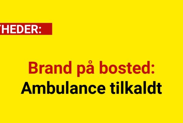 Brand på bosted: Ambulance tilkaldt