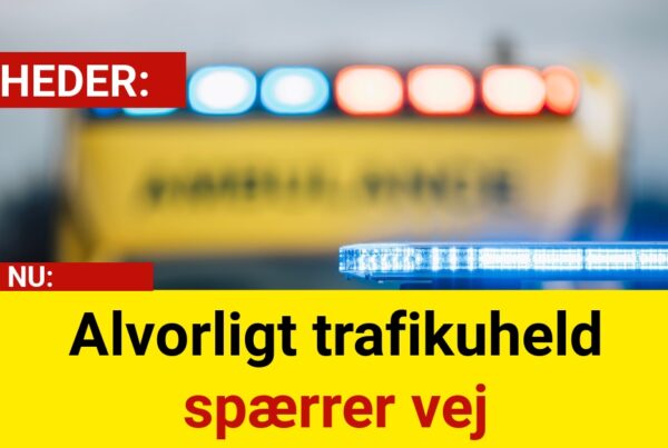 Alvorligt trafikuheld spærrer vej