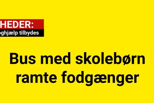 Bus med skolebørn ramte fodgænger: Psykologhjælp tilbydes