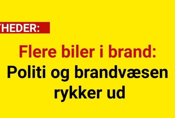 Flere biler i flammer: Brandvæsen og politi rykker ud