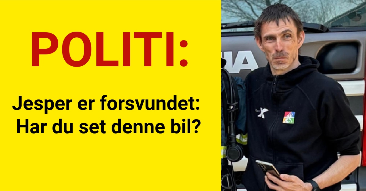 Jesper er forsvundet: Har du set denne bil?