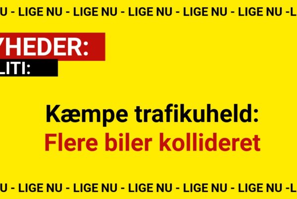 Kæmpe trafikuheld – flere biler kollideret
