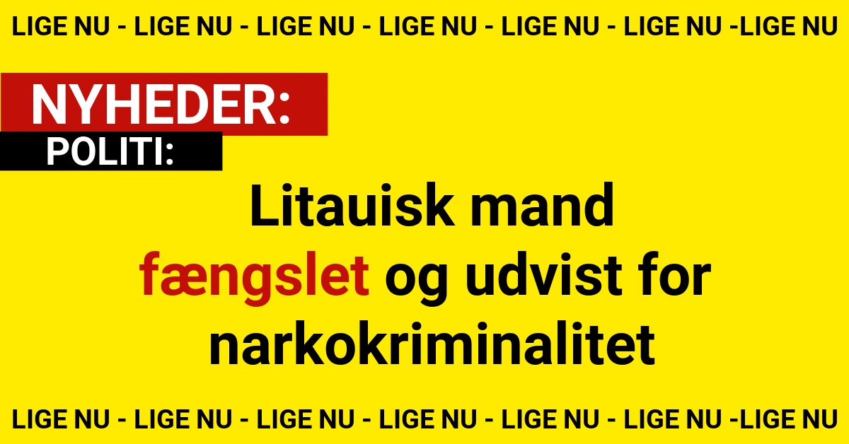 Litauisk mand fængslet og udvist for narkokriminalitet
