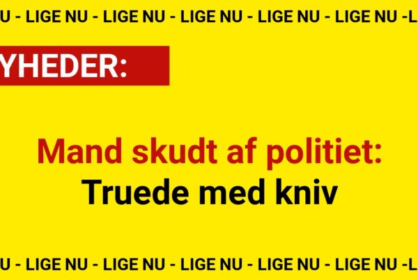 Mand skudt af politiet: Truede med kniv