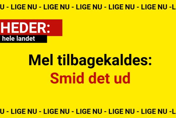 Mel tilbagekaldes: Smid det ud - solgt i hele landet