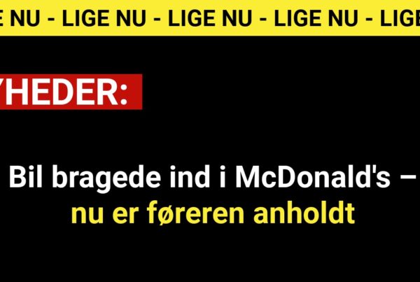 Bil bragede ind i McDonald's – nu er føreren anholdt