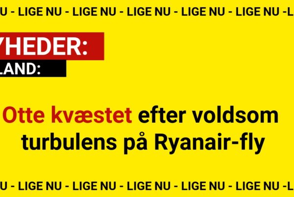Otte kvæstet efter voldsom turbulens på Ryanair-fly