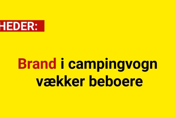 Brand i campingvogn vækker beboere