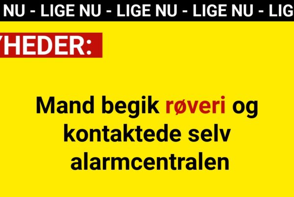Mand begik røveri og kontaktede selv alarmcentralen
