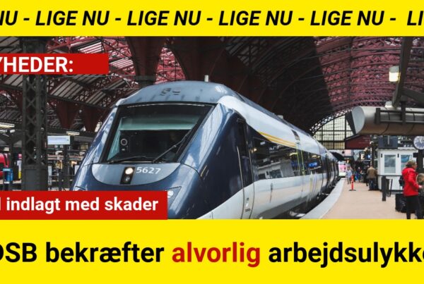 DSB bekræfter alvorlig arbejdsulykke – mand indlagt med skader