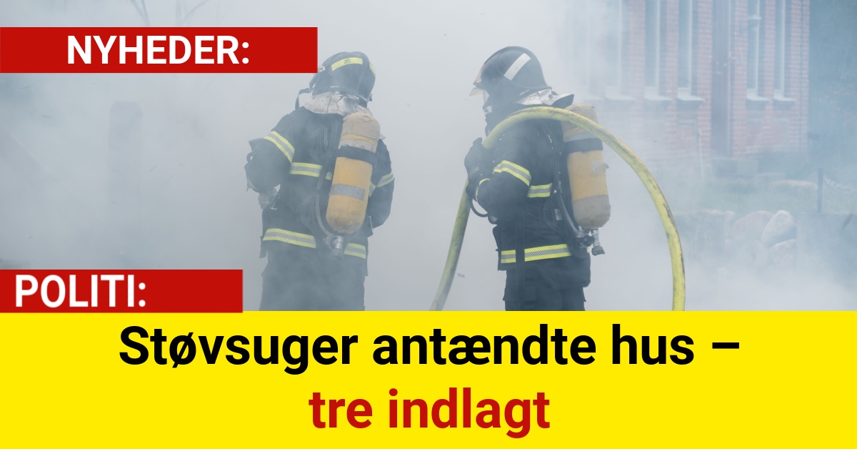 Støvsuger antændte hus – tre indlagt