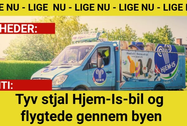 Tyv stjal Hjem-Is-bil og flygtede gennem byen
