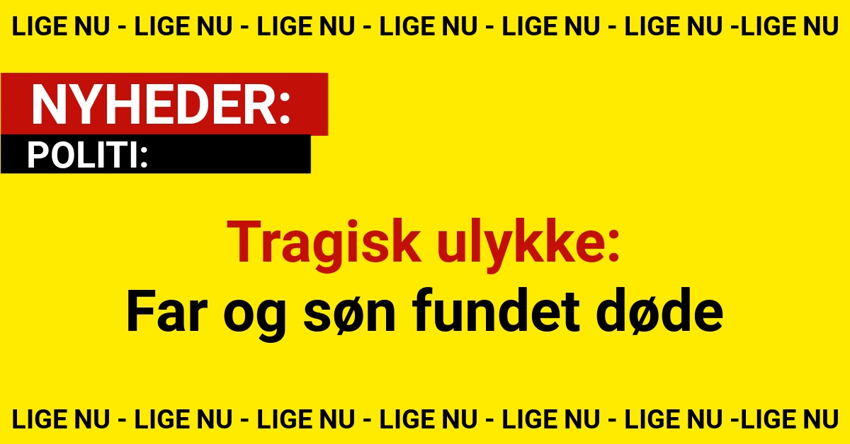 Tragisk ulykke: Far og søn fundet døde