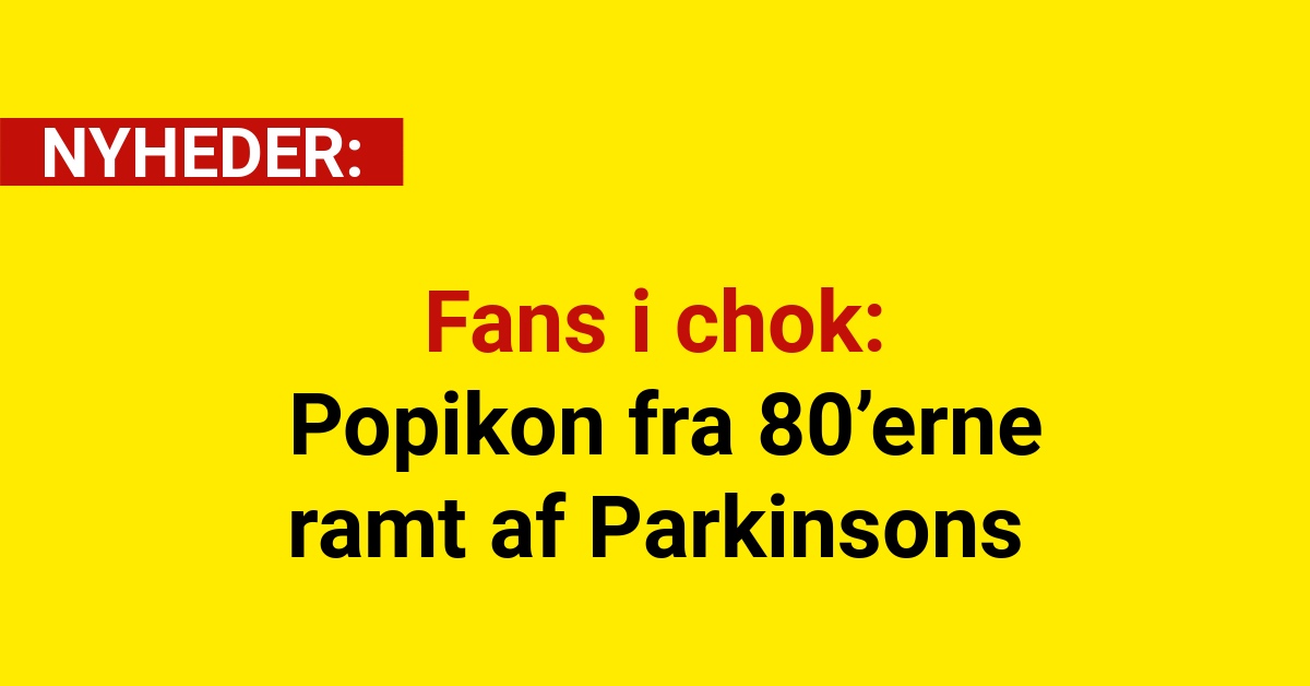 Fans i chok: Popikon fra 80’erne ramt af Parkinsons