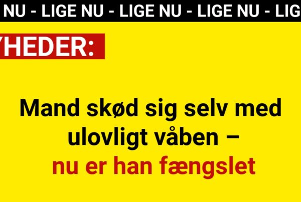 Mand skød sig selv med ulovligt våben – nu er han fængslet