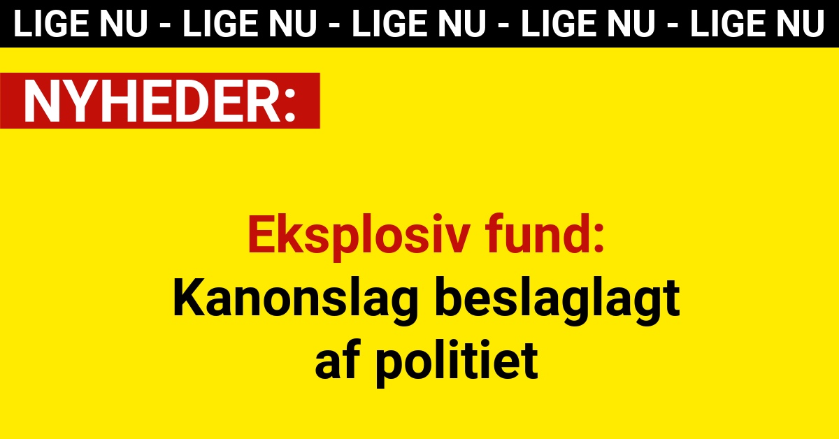 Eksplosiv fund: Kanonslag beslaglagt af politiet