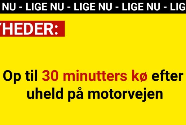 Op til 30 minutters kø efter uheld på motorvejen