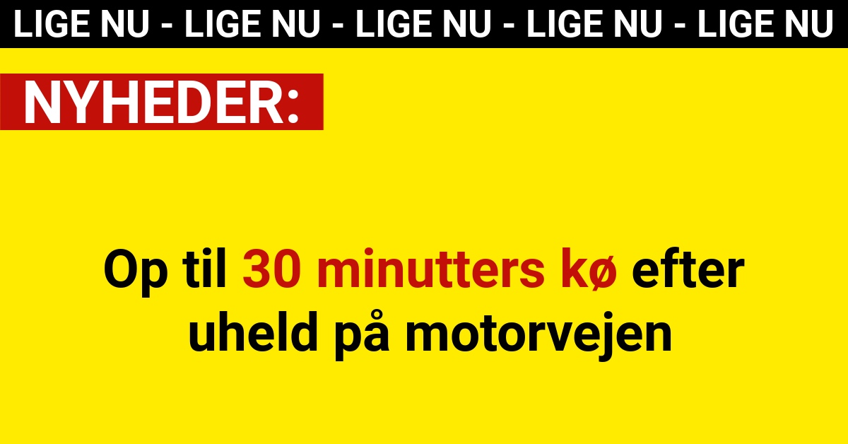 Op til 30 minutters kø efter uheld på motorvejen