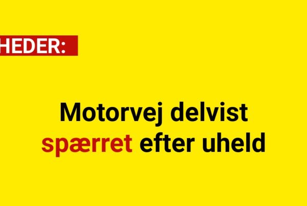 Motorvej delvist spærret efter uheld