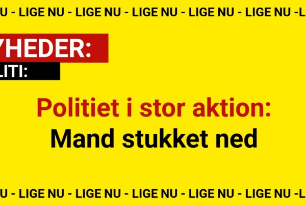 Politiet i stor aktion: Mand stukket ned