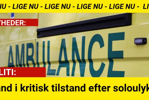 Mand i kritisk tilstand efter soloulykke
