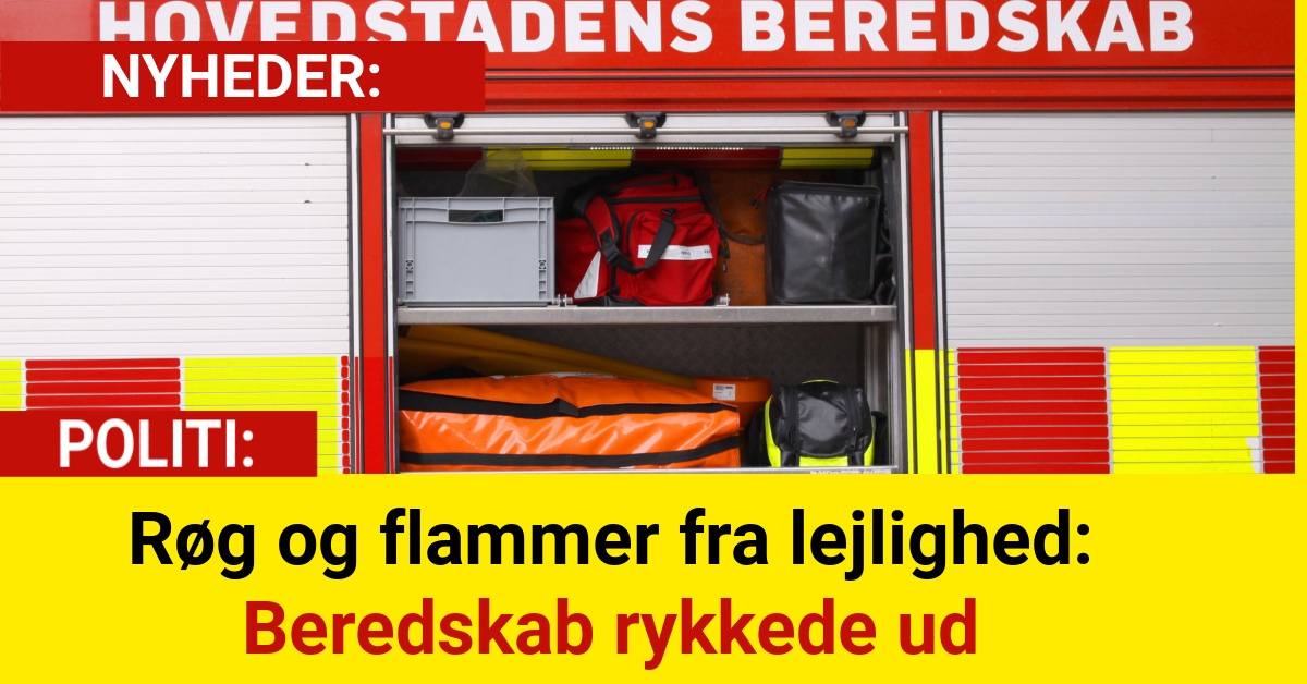 Røg og flammer fra lejlighed: Beredskab rykkede ud