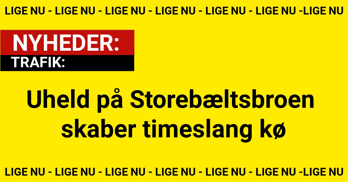 Uheld på Storebæltsbroen skaber timeslang kø