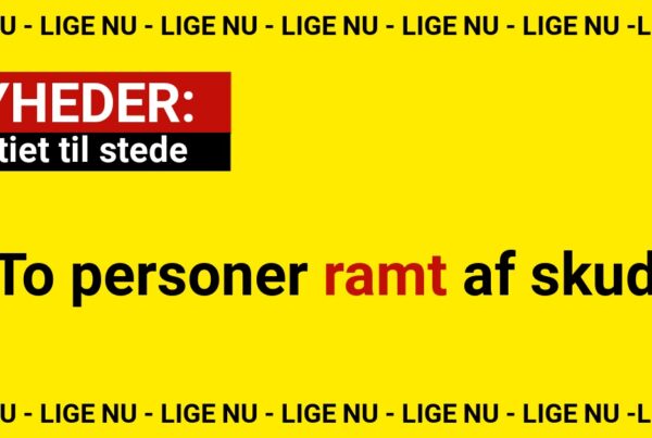 To personer ramt af skud - Politiet til stede