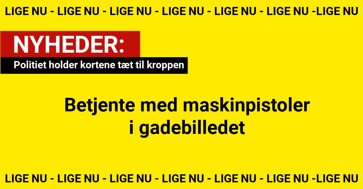 Betjente med maskinpistoler i gadebilledet – Politiet holder kortene tæt til kroppen