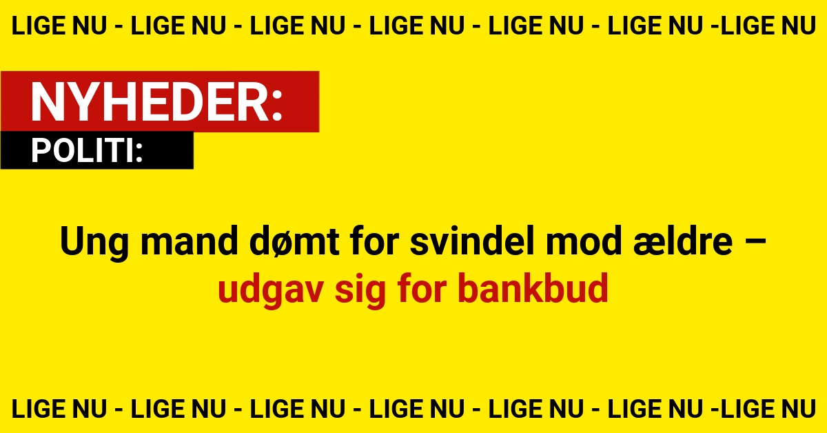 Ung mand dømt for svindel mod ældre – udgav sig for bankbud
