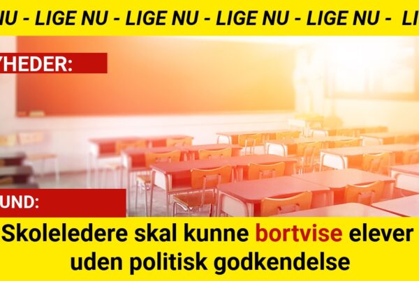 Skoleledere skal kunne bortvise elever uden politisk godkendelse