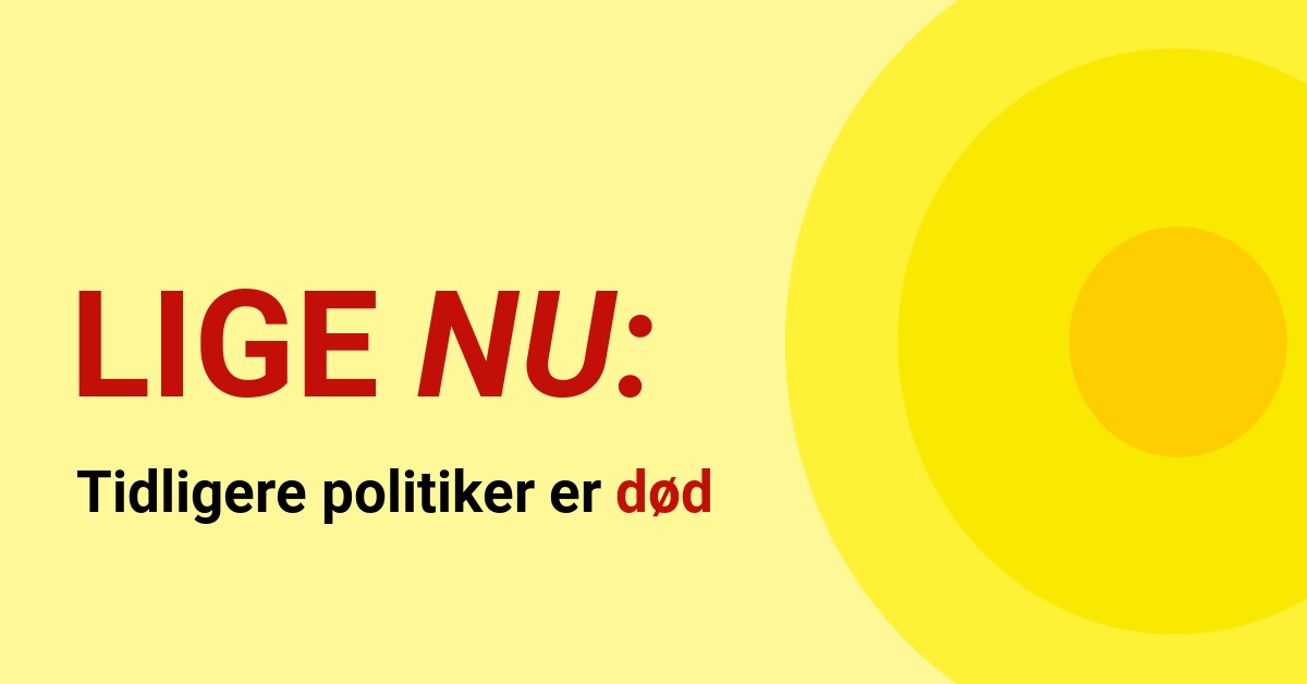 Tidligere politiker er død