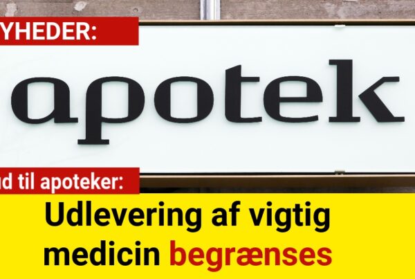 Påbud til apoteker: Udlevering af vigtig medicin begrænses