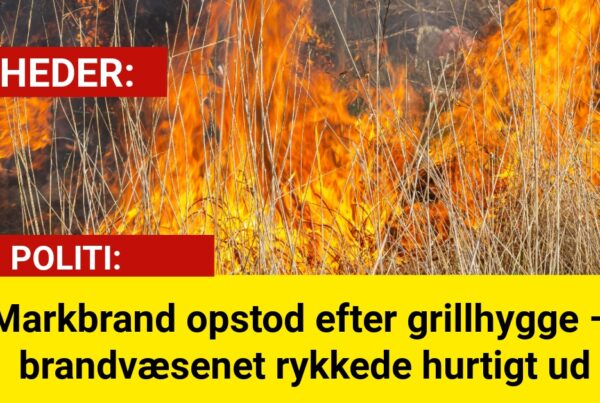 Markbrand opstod efter grillhygge – brandvæsenet rykkede hurtigt ud