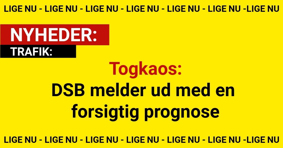 Togkaos: DSB melder ud med en forsigtig prognose