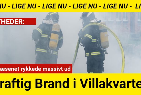 Kraftig Brand i Villakvarter - Brandvæsenet rykkede massivt ud