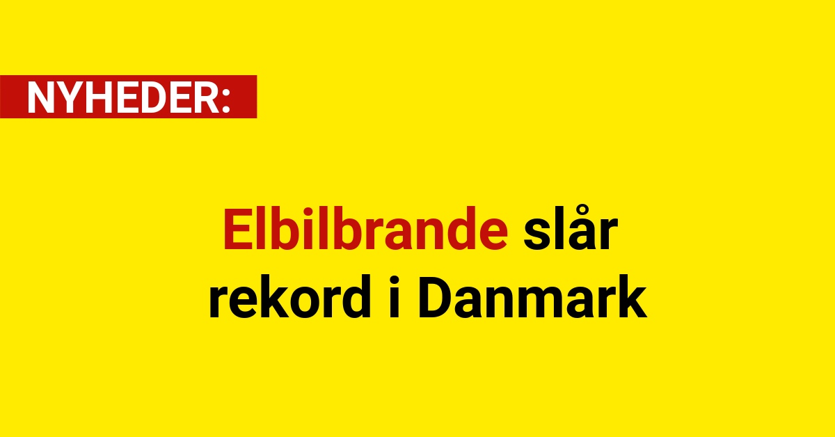 Elbilbrande slår rekord i Danmark