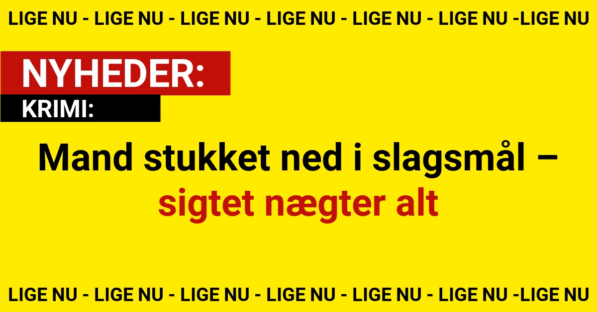Mand stukket ned i slagsmål – sigtet nægter alt