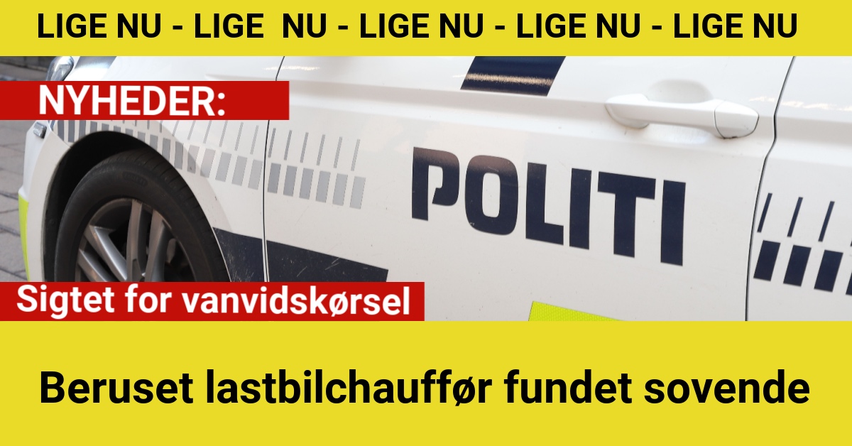 Politiet slog til: Beruset lastbilchauffør anholdt efter søvn-pause