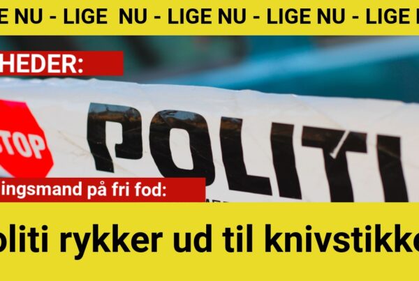 Politi rykker ud til knivstikkeri - gerningsmand på fri fod