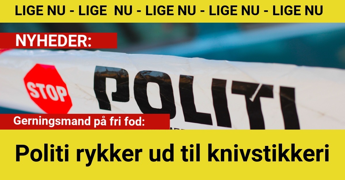 Politi rykker ud til knivstikkeri - gerningsmand på fri fod