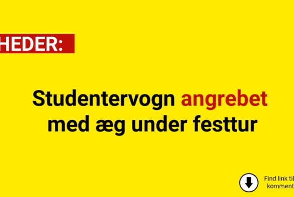 Studentervogn angrebet med æg under festtur