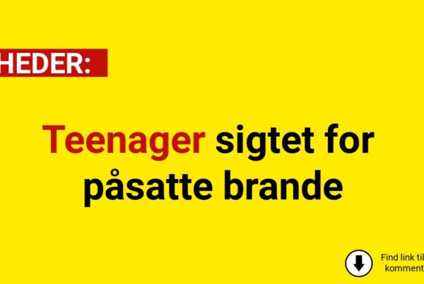Teenager sigtet for påsatte brande