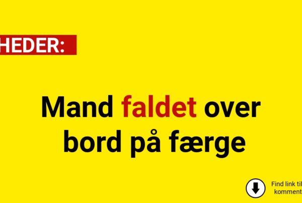 Mand faldet over bord på færge