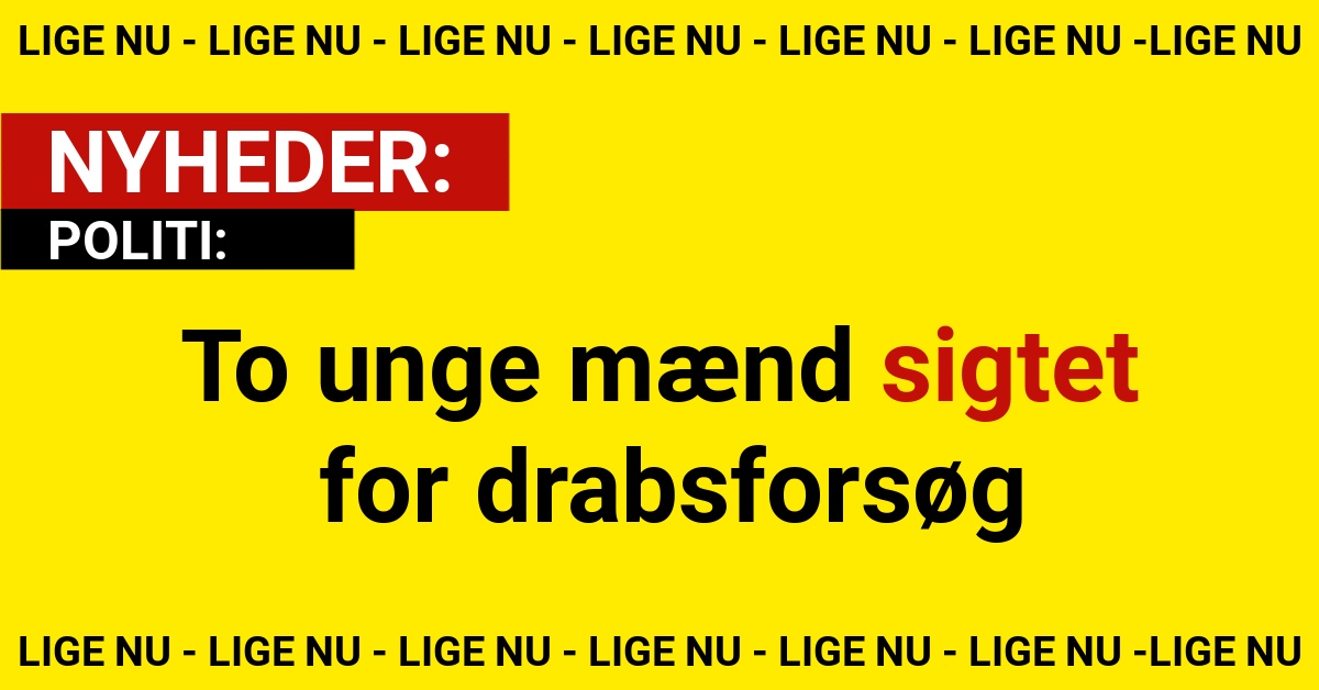 To unge mænd sigtet for drabsforsøg
