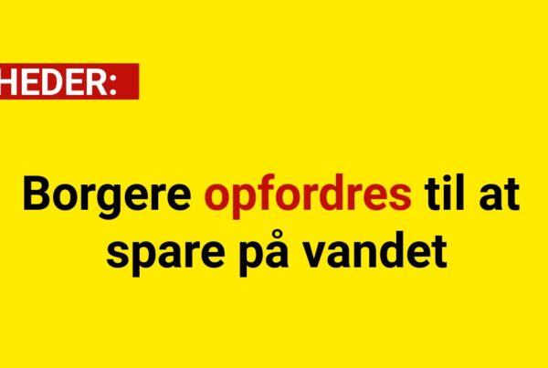 Borgere opfordres til at spare på vandet