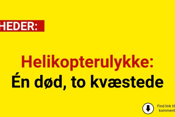 Helikopterulykke: Én død, to kvæstede