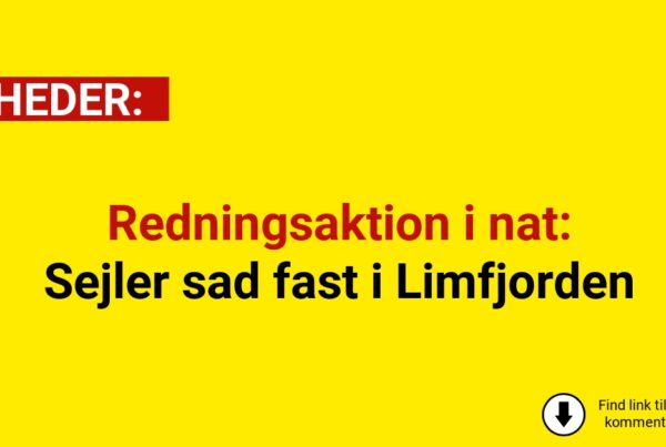 Redningsaktion i nat: Sejler sad fast i Limfjorden