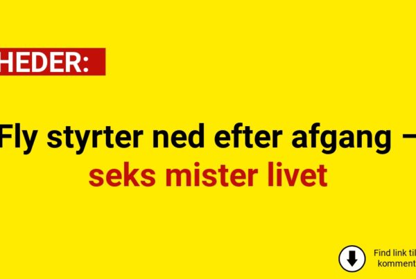 Fly styrter ned efter afgang – seks mister livet