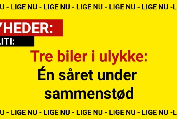 Tre biler i ulykke: Én såret under sammenstød